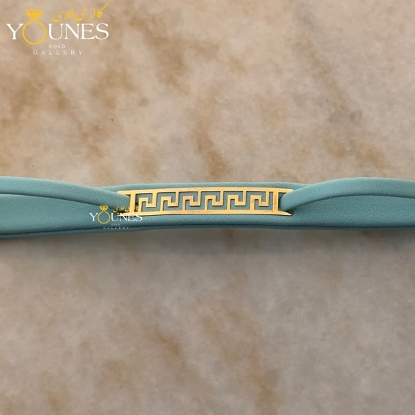 دستبند طلا زنانه چرم ورساچه ریز